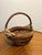 Vintage Handwoven Buttocks Basket With Wrapped Handle – Small Appalachian Basket For Sale - Image 9 of 18