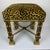 1980s 1980s Gold Bamboo Footstool Upholstered in Gold and Leopard Velvet For Sale - Image 5 of 7