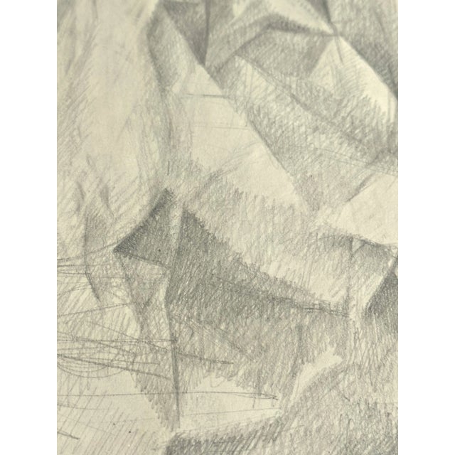 Gray Mid-Century Drawing by Listed Artist Stanley Mitruk For Sale - Image 8 of 12