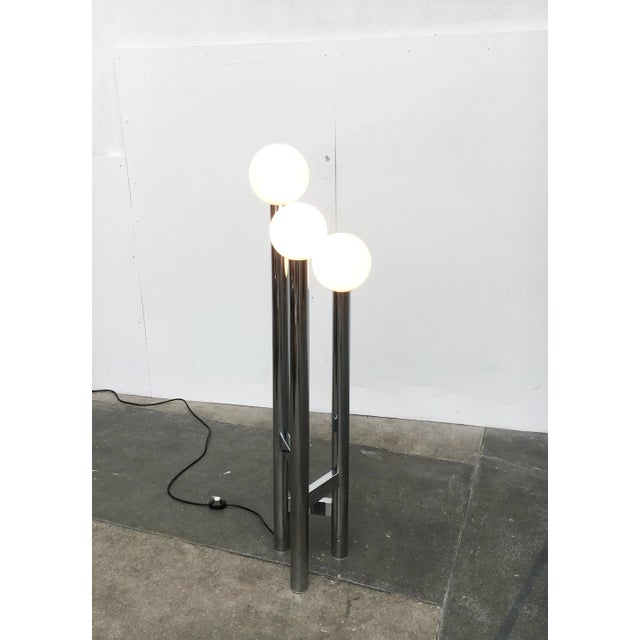 Vintage German Space Age Glass & Metal Floor Lamp, 1970s For Sale - Image 18 of 18