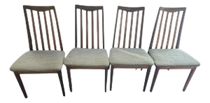 1960s Mid Century Modern Teak G-Plan Sierra Dining Chairs by Leslie Dandy - A Set of Four