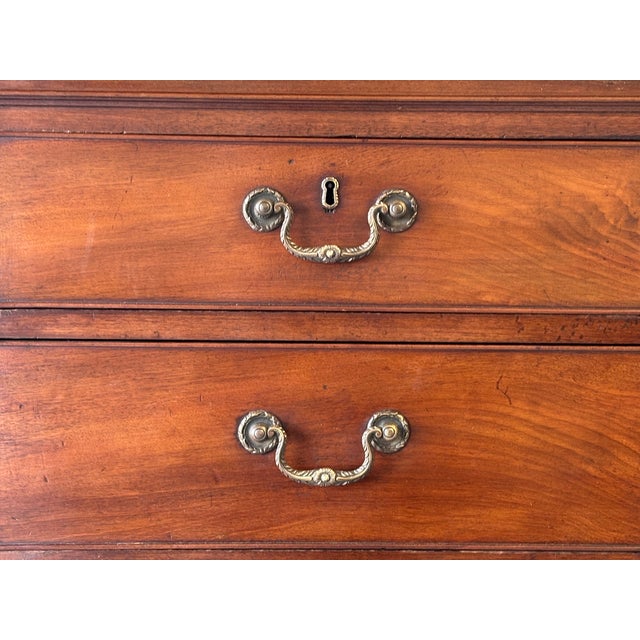 Wood Antique George III Mahogany Chest, 1780 For Sale - Image 7 of 10