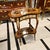 French Romantic French Louis XV Floral Marquetry Side Table With Gold Leaf & Bronze Ormolu Accents For Sale - Image 3 of 3