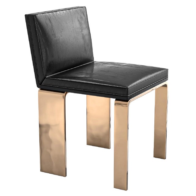 Bronze "Bianca" Chair With Bronze and Stainless Steel, Hand Crafted For Sale - Image 8 of 8