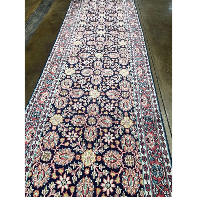 1990 Kashmiri Design Indian Rug - 2'9" X 9'10" For Sale In Dallas - Image 6 of 8