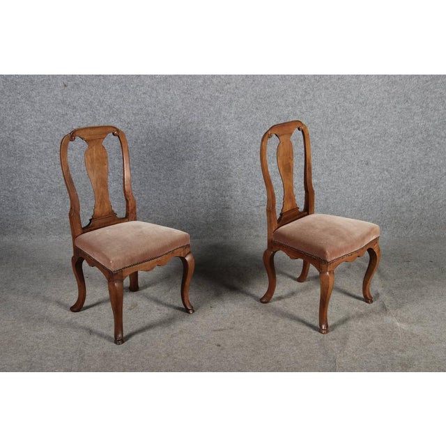 Antique Baroque Chairs in Walnut, 1800, Set of 2 For Sale - Image 15 of 18