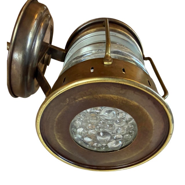 Mid-Century Modern Mid 20th Century Nautical Mid Century Lantern Wall Sconces With “Anchor” Design - a Pair For Sale - Image 3 of 10