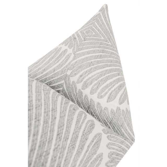 22" Dove Grey Musgrove Chenille Pillows - A Pair For Sale - Image 4 of 4