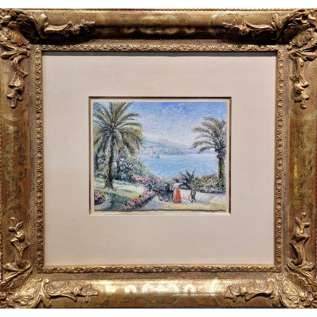 Claude Pissarro -View of Monte Carlo by the Garden of Monaco- Painting For Sale - Image 10 of 10