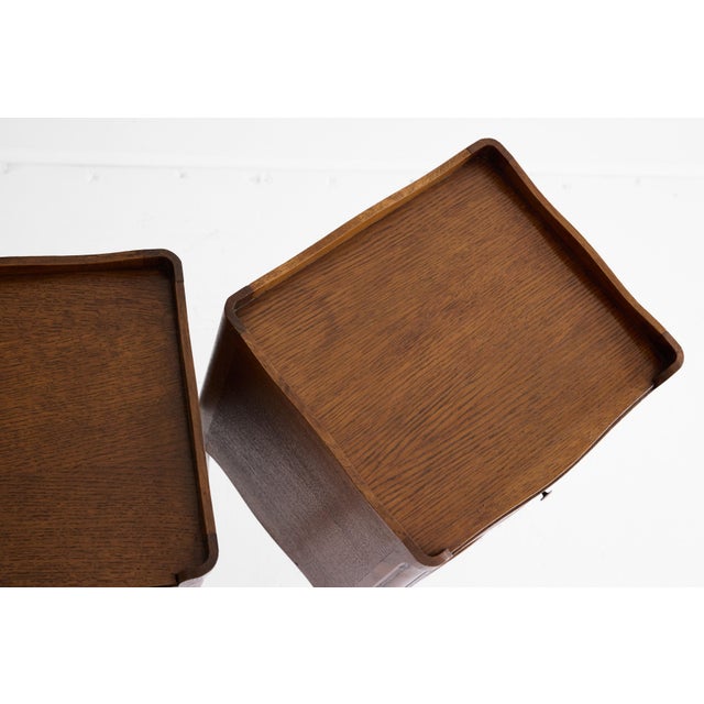 Pair of French Louis XV Style Oak Bedside Tables With Gallery Top For Sale - Image 16 of 18