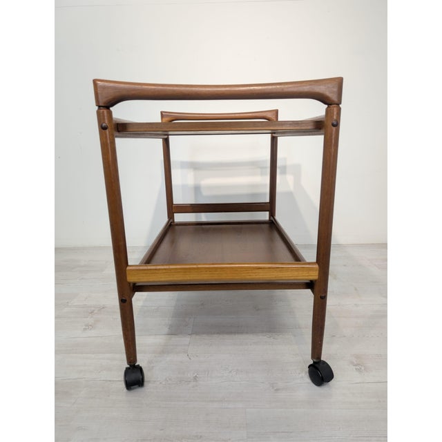 Wood Vintage Danish Teak Bar Cart from Dyrlund, 1960s For Sale - Image 7 of 16