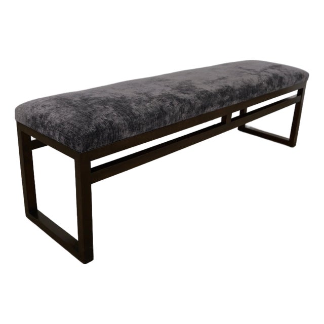 2000’s Postmodern Sled Bench in Chenille For Sale