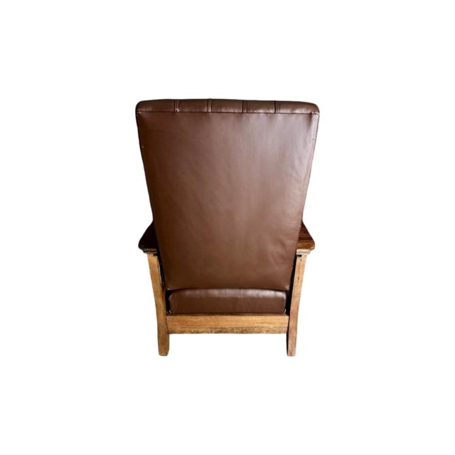 Brown Antique 1900's "The Kelly Automatic Morris Reclining Chair" For Sale - Image 8 of 14