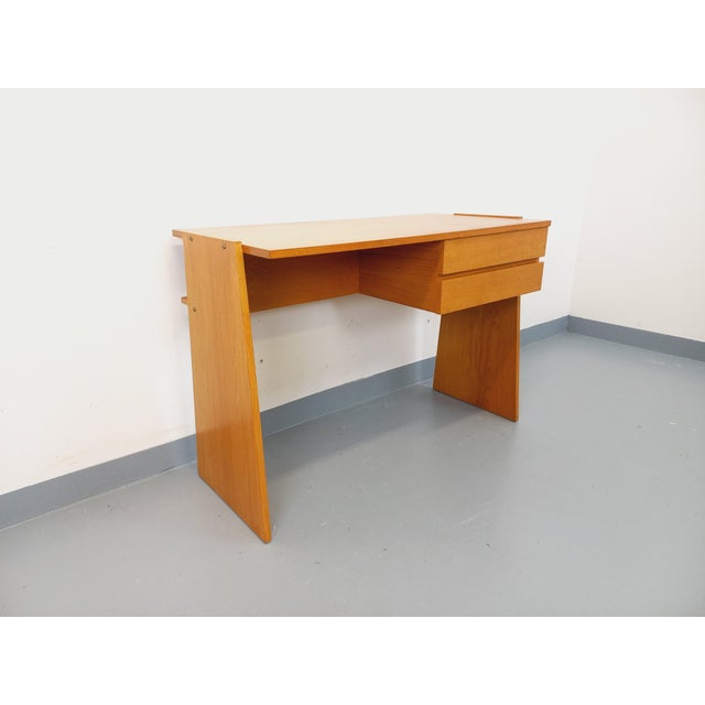 Vintage Double-Sided Trapezoidal Desk in Oak, 1960s For Sale - Image 18 of 18