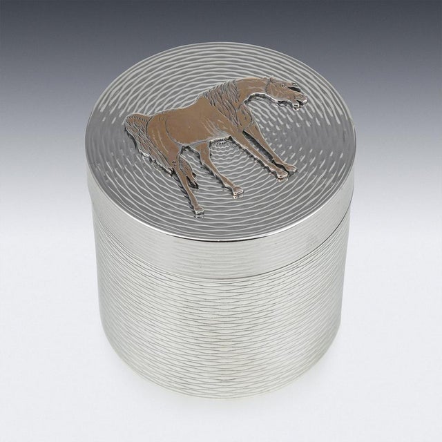 Silver Cigarette Box & Matchbox with Gold Horse Detail from Hermes, 1960s, Set of 2 For Sale - Image 13 of 17