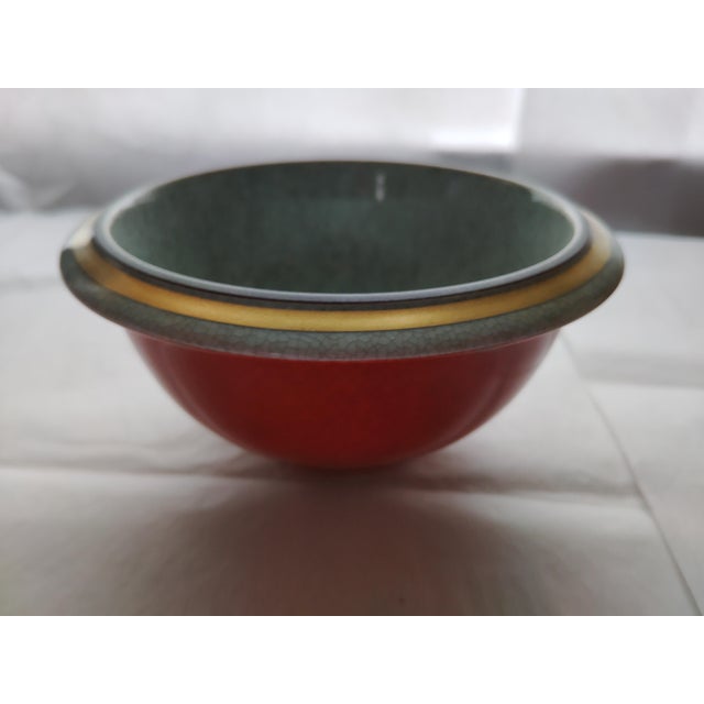 1960s 1960’s Vintage Royal Copenhagen Round Bowl Grey, Red & Gold, Craquelé For Sale - Image 5 of 6
