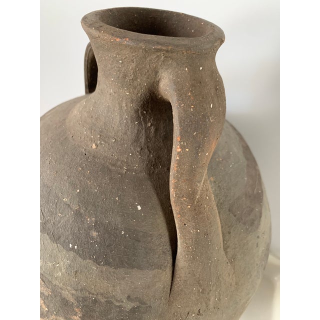 18th Bridal Jug Grey Picher "Cantaro" From Calanda, Spain, Terracotta Vase For Sale - Image 6 of 12