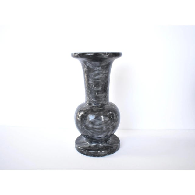 Collection of 3 Vintage Grey Marble Vases For Sale - Image 4 of 11