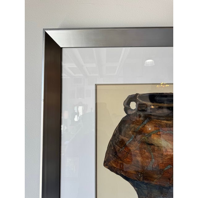 Wood Vintage "Contemporary Pot a " Oil on Board Painting by George Caso – Framed For Sale - Image 7 of 12