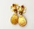 1990s Chanel Vintage Gold Plated CC Silver Stone Tear Drop Dangle Clip on Earrings, A Pair For Sale - Image 5 of 5