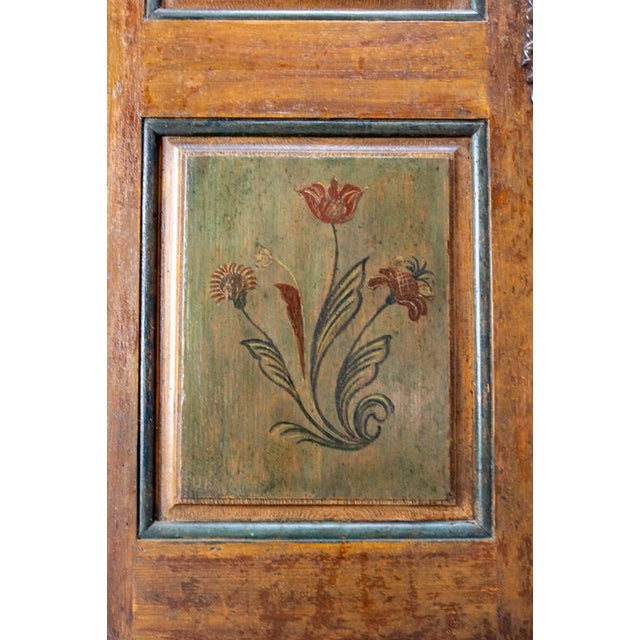 Late 18th Century Swiss Painted Wedding Pine Armoire For Sale - Image 15 of 18