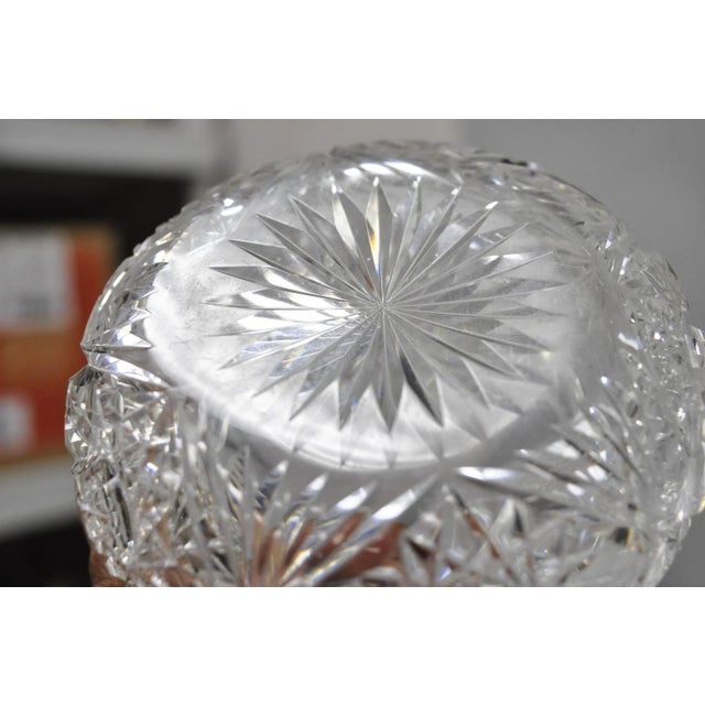 Antique Victorian Sterling Silver Crystal Glass Vanity Hair Receiver "N" Mono For Sale - Image 12 of 14