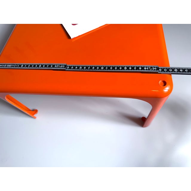 Orange Demetrio 45 Stacking Table by Vico Magistretti for Artemide, 1970s For Sale - Image 9 of 10