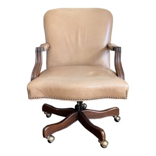 Hancock & Moore Leather Office Vintage Desk Chair For Sale