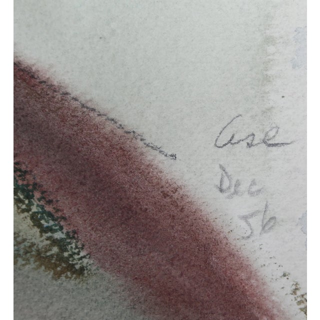 Artist: Eve Nethercott, American (1925 - 2015) Title: Portrait of Man in Beret (P2.39) Year: 1956 Medium: Watercolor on...