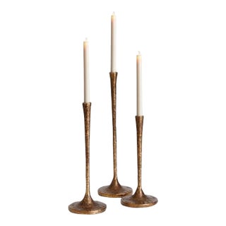 Burke Brass Aluminum Taper Holders, Set Of 3 For Sale