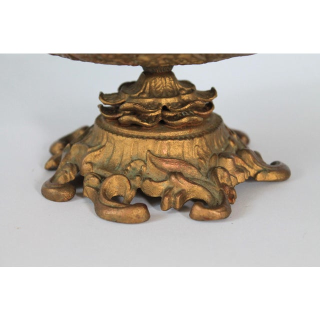 Antique Neoclassical "Iron Art" Tazza Compote Pedestal For Sale - Image 12 of 14