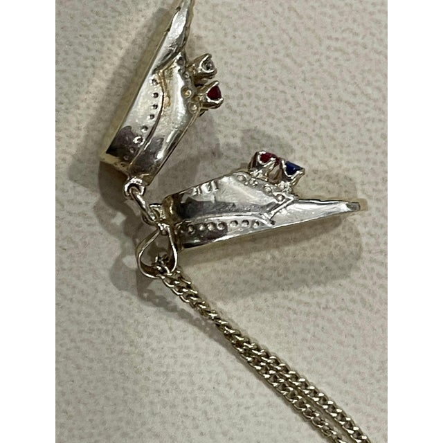 Pair of shoe charms With precious Stone Pendant Necklace With Yellow Gold Chain This spectacular Pendant Necklace...