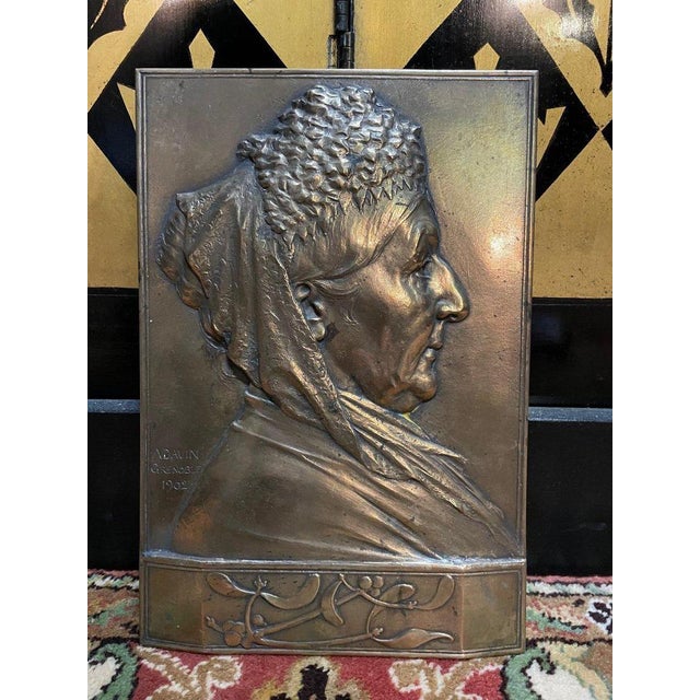 Bas Relief in Bronze by A. Davin, 1902 For Sale - Image 6 of 6