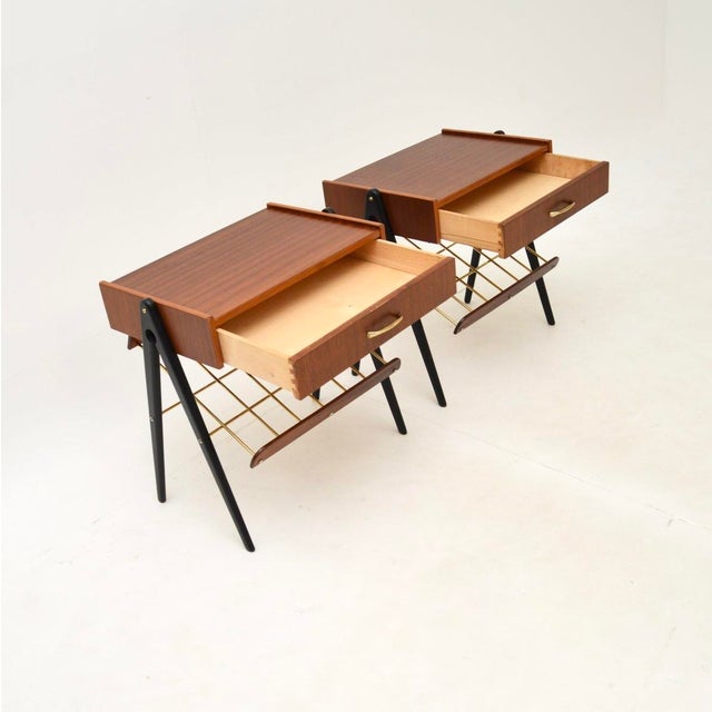 1960s Swedish Teak Bedside Tables, 1960s, Set of 2 For Sale - Image 5 of 12