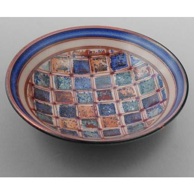 Blue Handmade 1017 RAL Bowl by Roberto Vignoli for Faenza, Italy, 1980s For Sale - Image 8 of 8