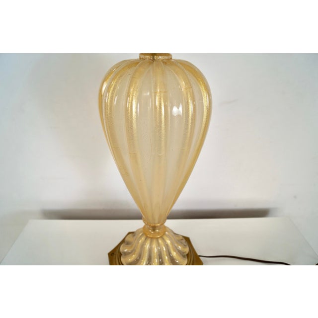 1960s 1960’s Hollywood Regency Barovier & Toso Murano Glass Table Lamp For Sale - Image 5 of 12