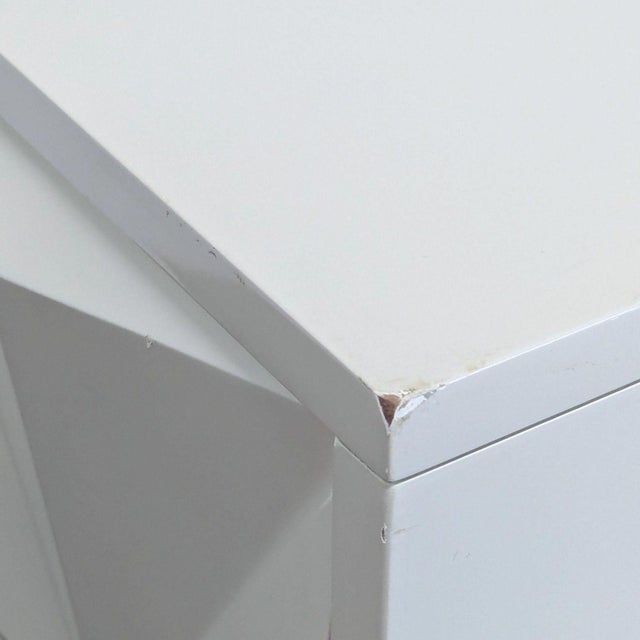 Wood West Elm Sculpted Geo Console For Sale - Image 7 of 9
