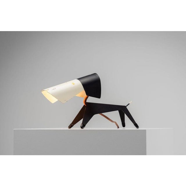 French Dog Lamp by Jean Boris Lacroix for Disderot, 1950 For Sale - Image 12 of 18
