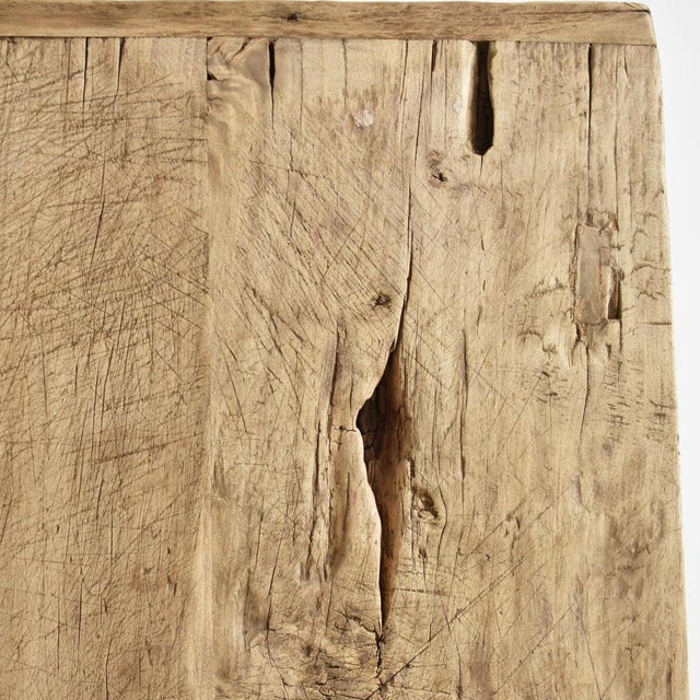 Rustic Elm Coffee Table, 1920s For Sale - Image 6 of 7