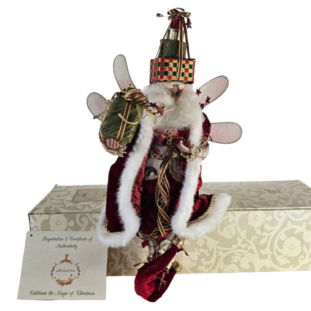 Figurative Mark Roberts Retired Limited Edition "Jolly Sitting Santa Small” 18" 81/750 Coa For Sale - Image 3 of 10