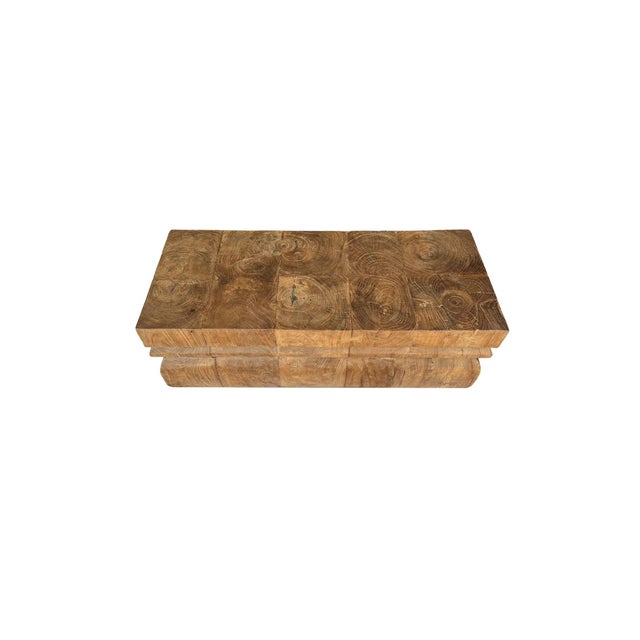 Not Yet Made - Made To Order Large Reclaimed Teak Wood Table, Stunning Wood Textures, Modern Organic For Sale - Image 5 of 8