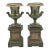 Pair of Urns on Pedestal Brass With Classical Scenes, Early 20th Century For Sale