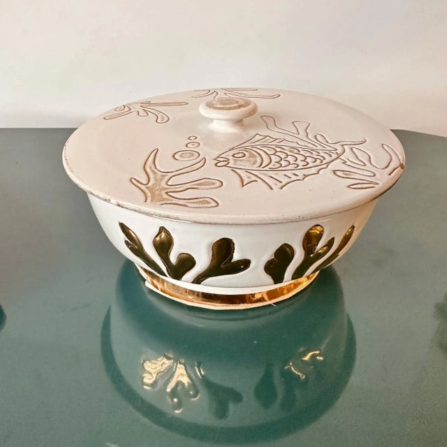 Italian Ceramic Pottery Set by Fratelli Fanciullacci for Elbee Italy - 2 Piece For Sale In Buffalo - Image 6 of 12