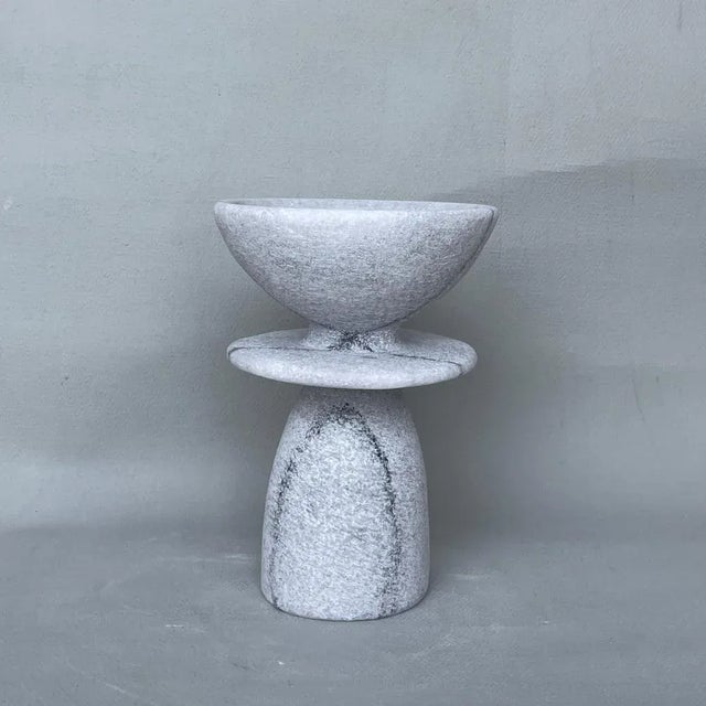 Contemporary Naxian Marble Vase by Tom Von Kaenel For Sale - Image 3 of 6