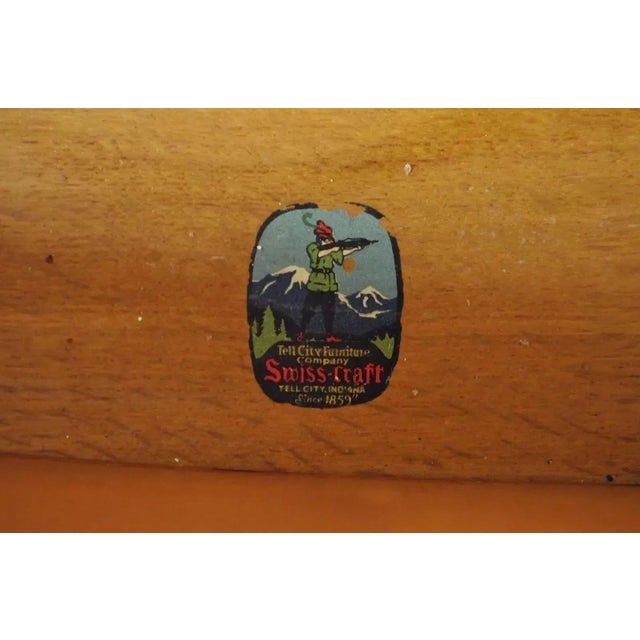 Early 20th Century Antique Federal Style Mahogany China Display Cabinet With Stained Glass Doors For Sale - Image 10 of 12