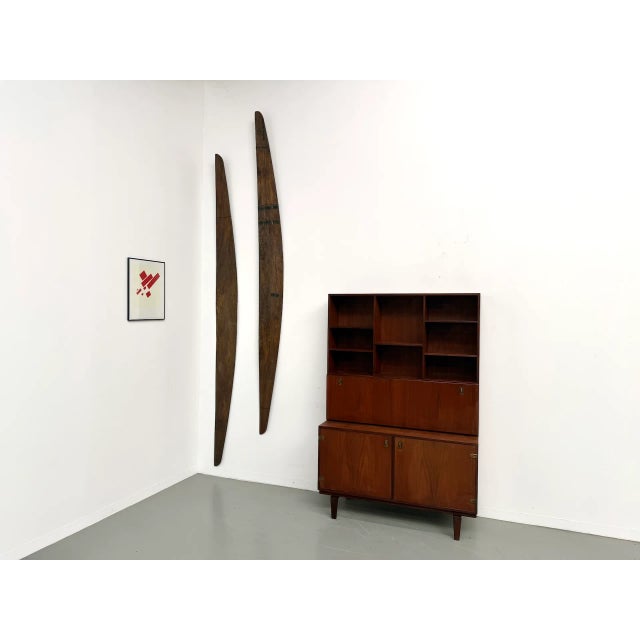 Bookcase Sideboard in Teak and Brass, 1960s For Sale - Image 3 of 18