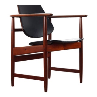 Are Hovmand Olsen Captain's Chair in Teak Denmark For Sale
