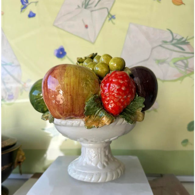 Vintage Hand Painted Italian Fruit Basket Chairish