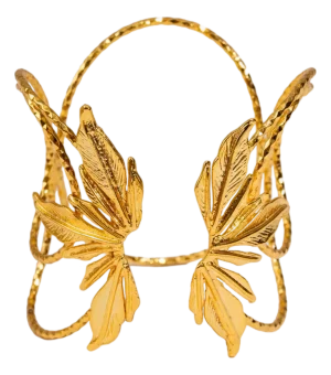 Floral Spirit Gold Arm & Cuff Bracelet