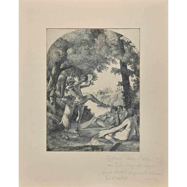 Gustave Pierre, Garden, Original Etching, Early 20th-Century For Sale - Image 3 of 3